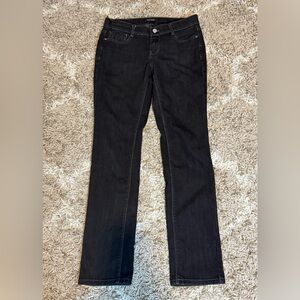 White House Black Market Noir Slim Leg Jeans Black Wash size 4